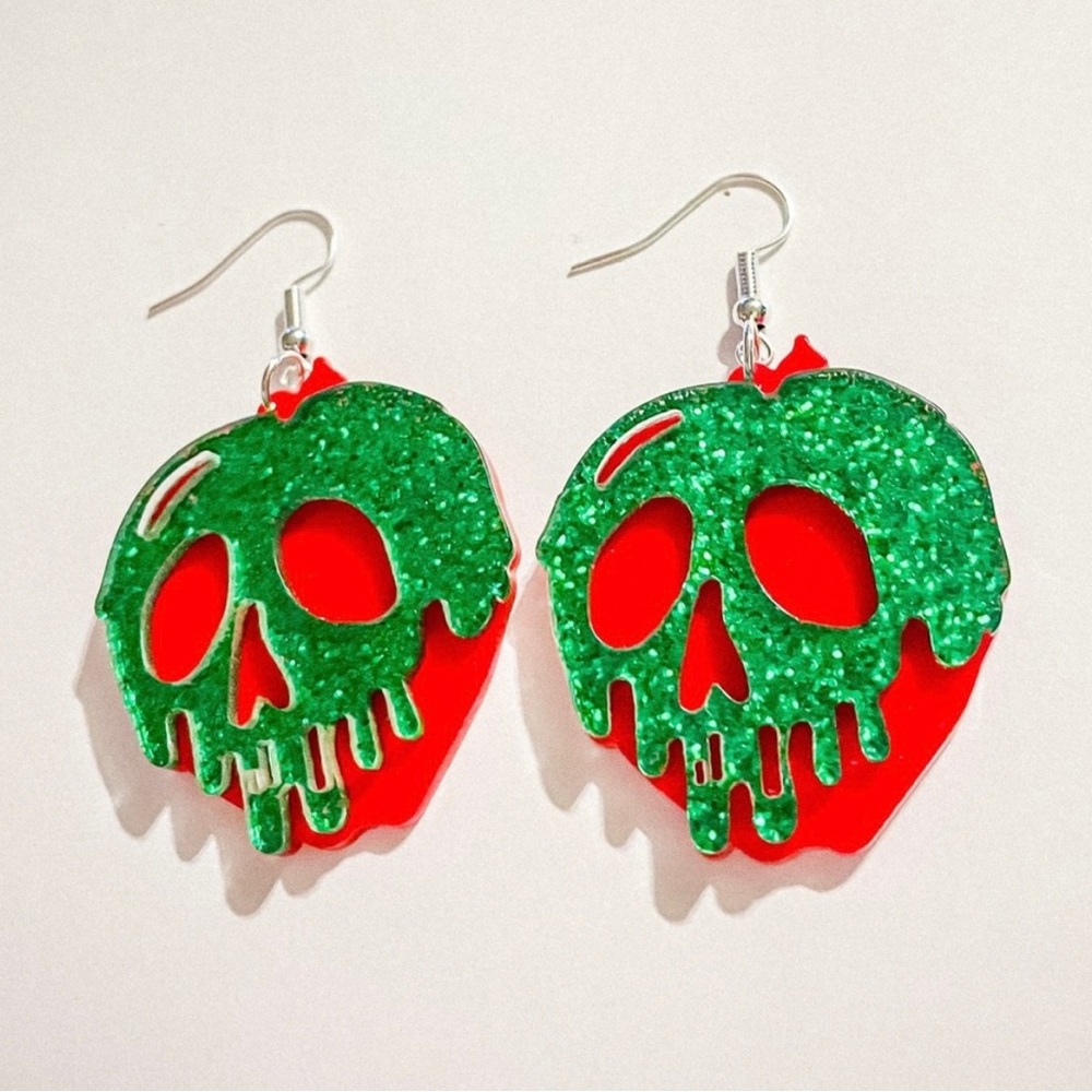 Snow White Poison Apple Dangle Earrings